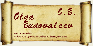 Olga Budovalčev vizit kartica